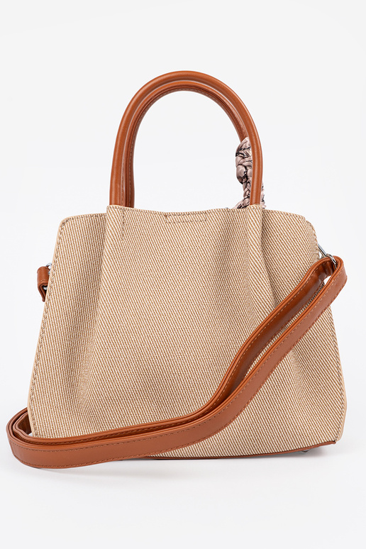 Ruda rankinė su skarele