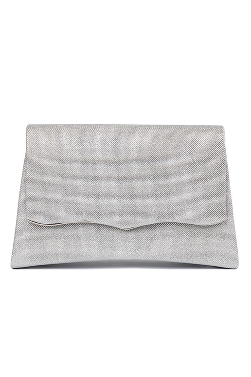 Sidabro spalvos rankinė su grandine