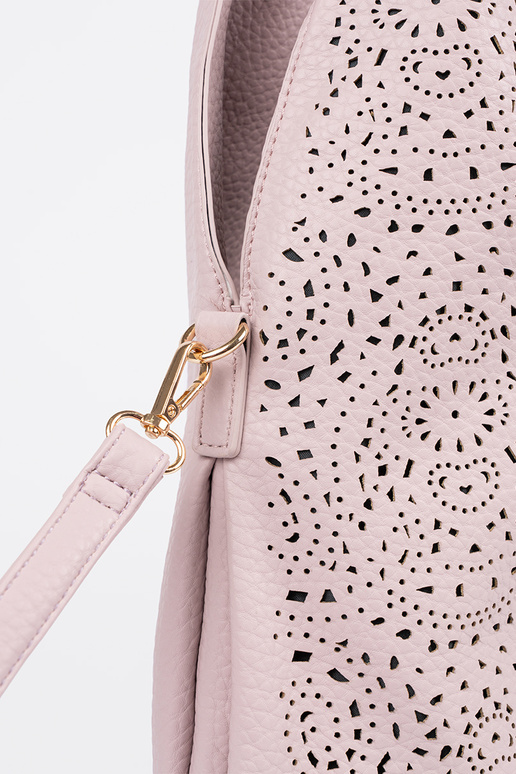Rožinė ažūrinė moteriška rankinė