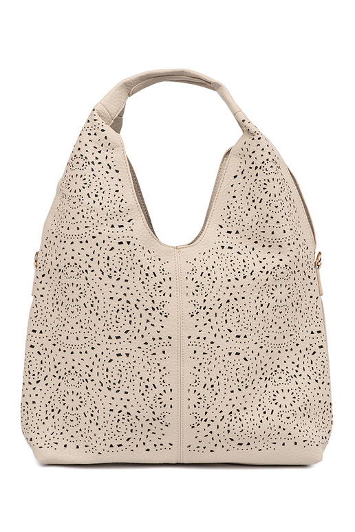 Smėlio spalvos ažūrinė moteriška rankinė
