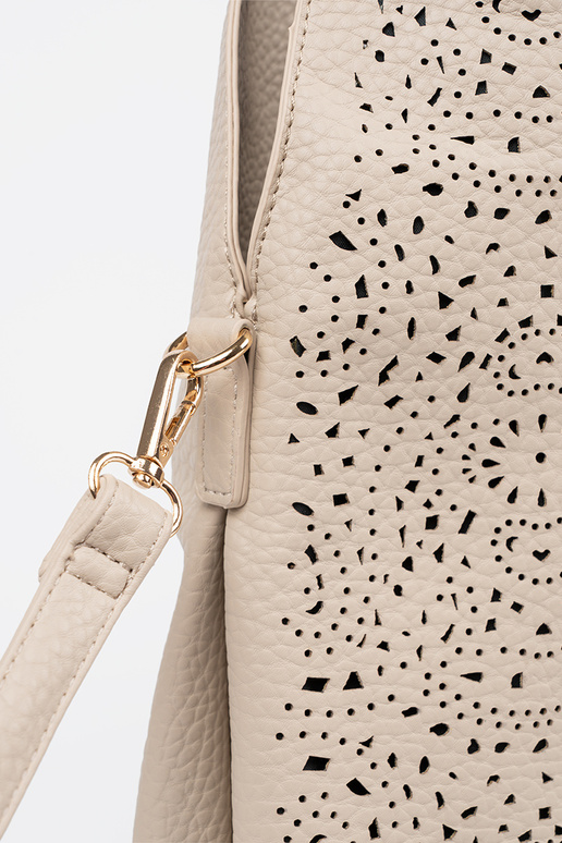 Smėlio spalvos ažūrinė moteriška rankinė