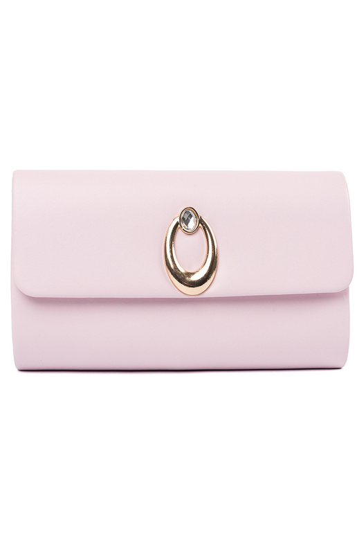 Rožinė rankinė  voko  tipo su sidabro...