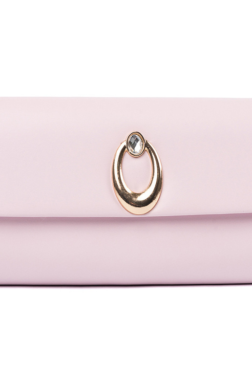 Rožinė rankinė  voko  tipo su sidabro...