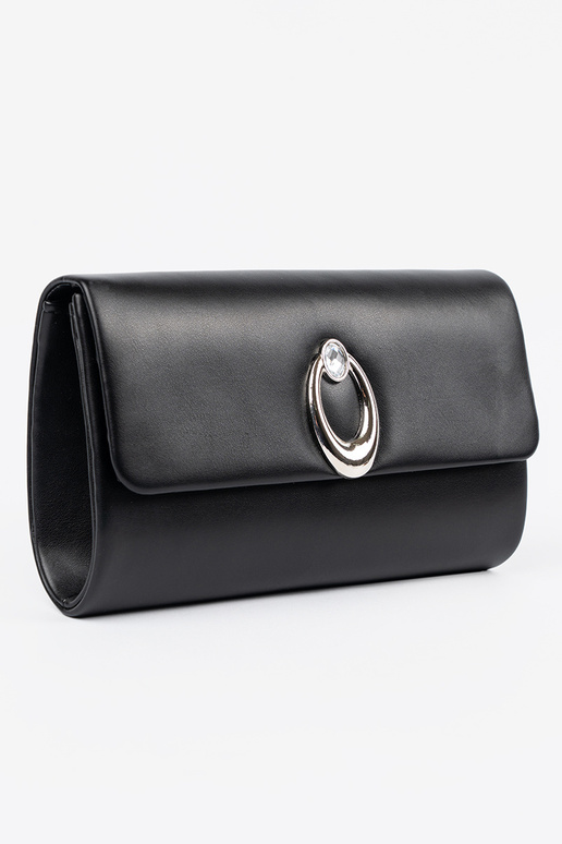 Juoda rankinė  voko  tipo su sidabro...