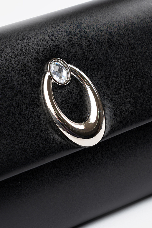 Juoda rankinė  voko  tipo su sidabro...