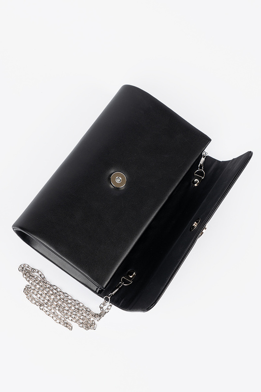 Juoda rankinė  voko  tipo su sidabro...