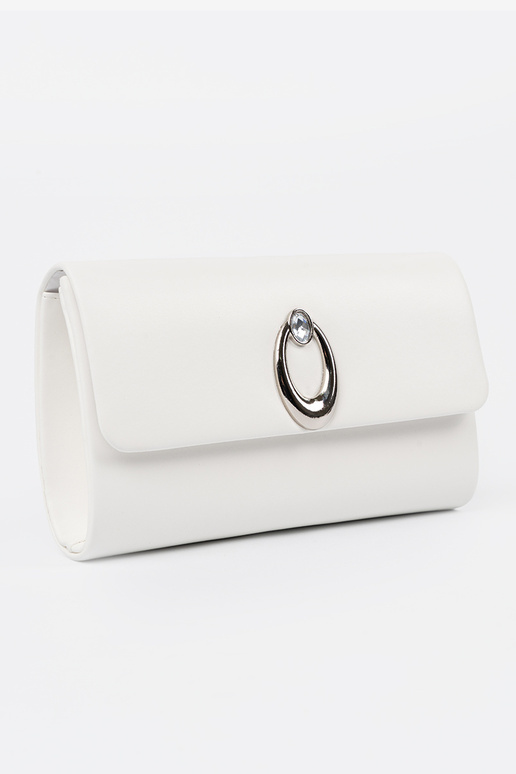 Balta rankinė  voko  tipo su sidabro...