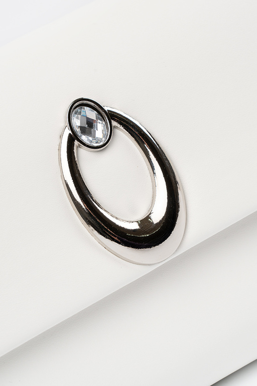 Balta rankinė  voko  tipo su sidabro...