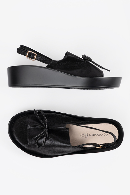 Juodi moteriški sandalai ant...