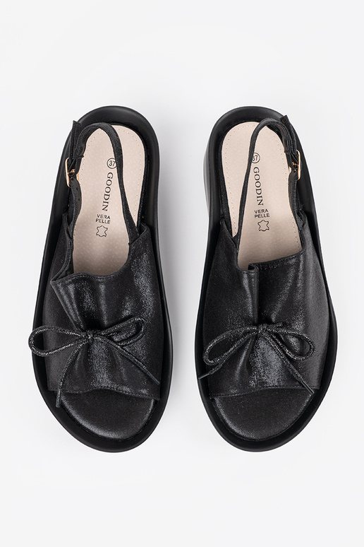 Juodi moteriški sandalai ant...