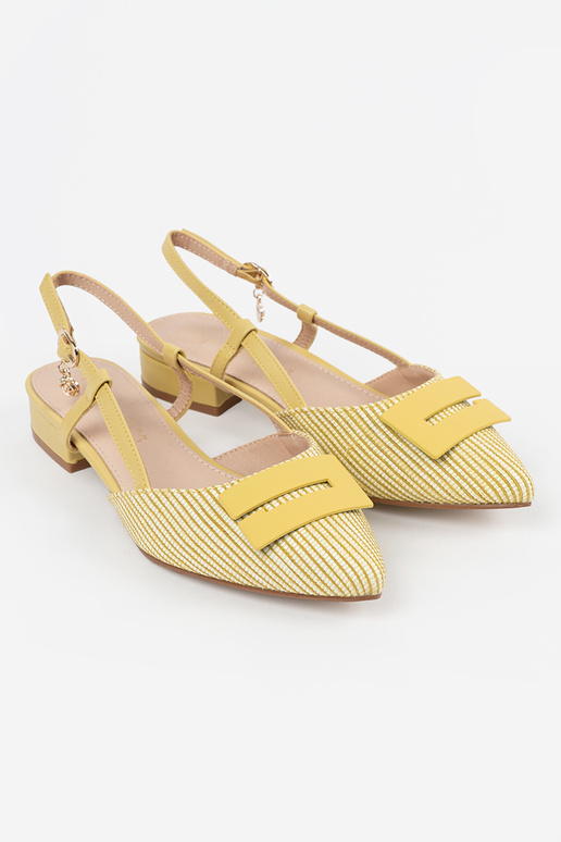 Moteriškos geltonos basutės su atviru...