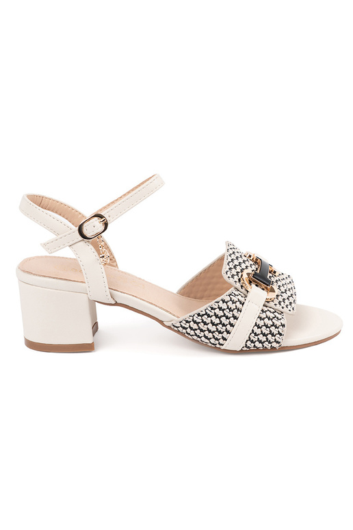 Moteriški balti sandalai ant...