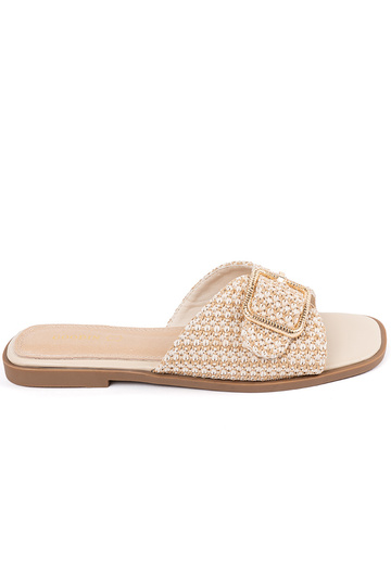 Šlepetės smėlio spalvos su...