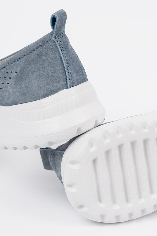 Odiniai mėlyni mokasinai su platforma Odiniai mėlyni mokasinai su platforma