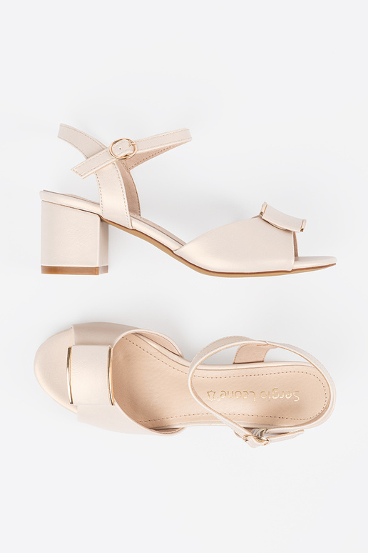 Rudos spalvos moteriški sandalai ant... Rudos spalvos moteriški sandalai ant...