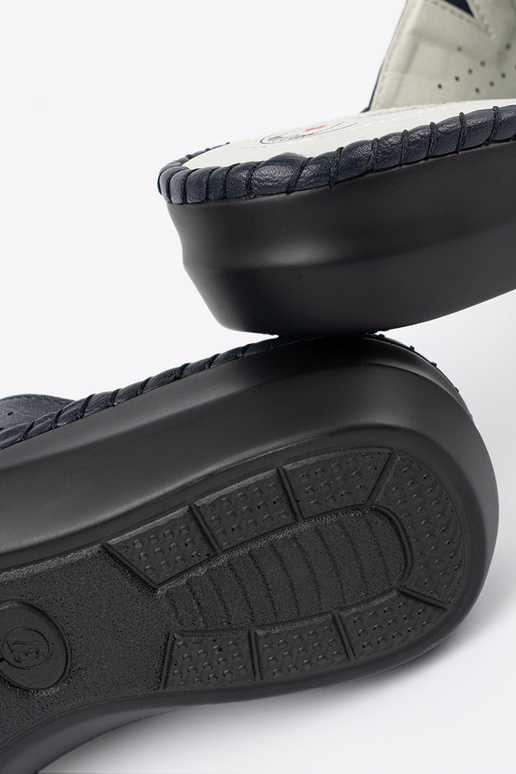 Šlepetės su odiniais įdėklais mėlynos...