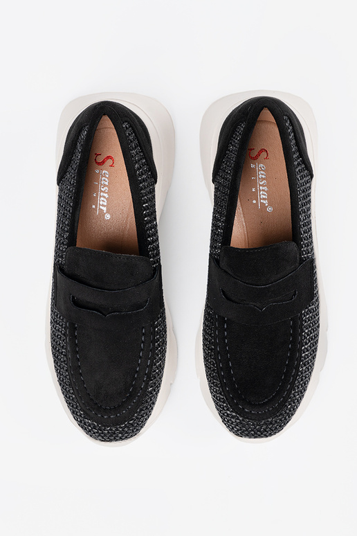 juodos spalvos pusbačiai ant storo pado juodos spalvos pusbačiai ant storo pado