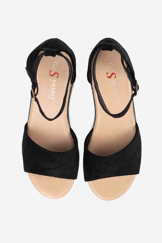 juodos spalvos sandalai moterų na...