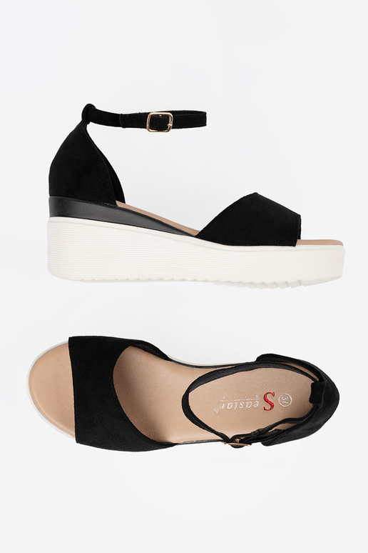 juodos spalvos sandalai moterų na...