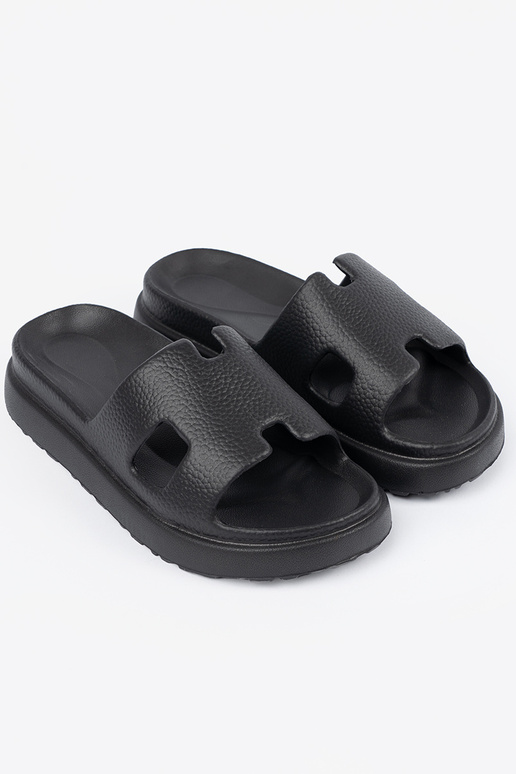 Šlepetės moterų su platforma juodos... Šlepetės moterų su platforma juodos...