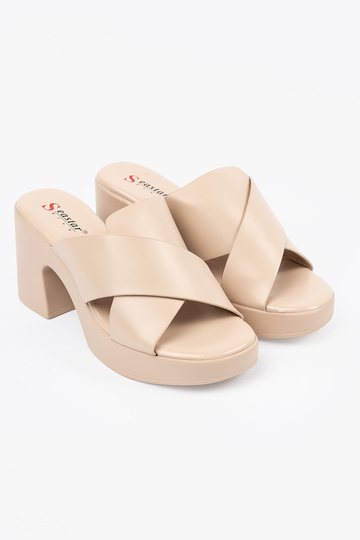 smėlio spalvos Šlepetės ant...