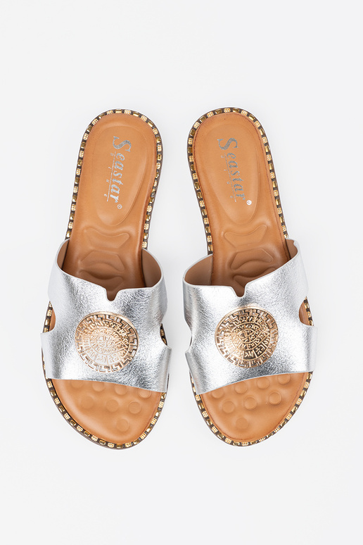 Šlepetės sidabras su aukso apdaila Šlepetės sidabras su aukso apdaila