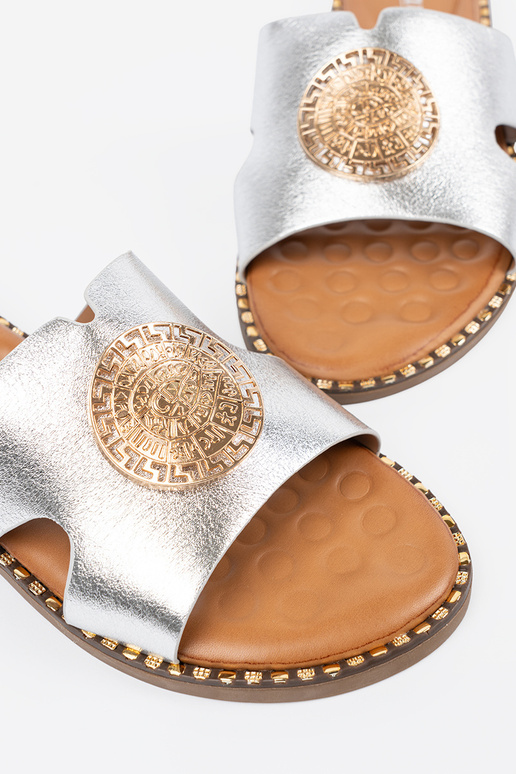 Šlepetės sidabras su aukso apdaila Šlepetės sidabras su aukso apdaila