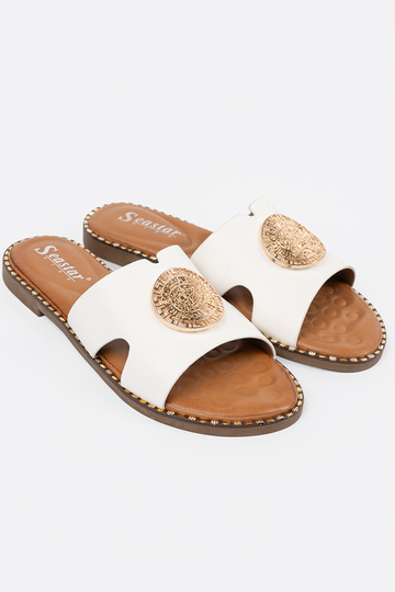 Šlepetės baltos spalvos su... 2