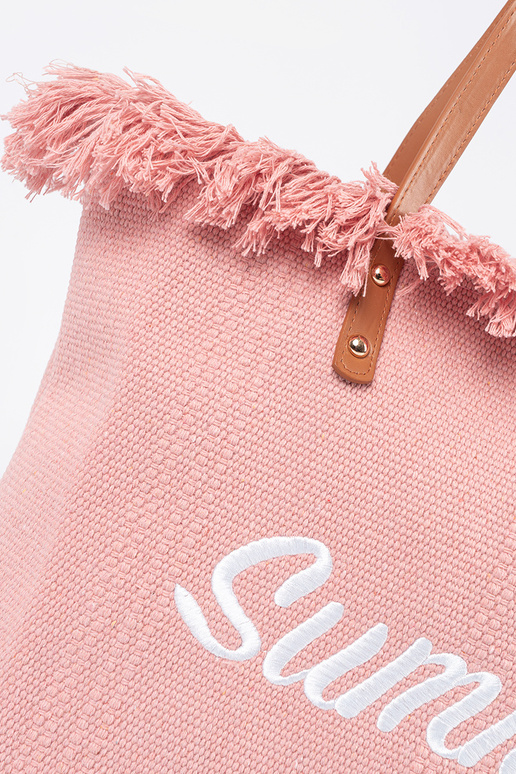 Rožinė paplūdimio rankinė