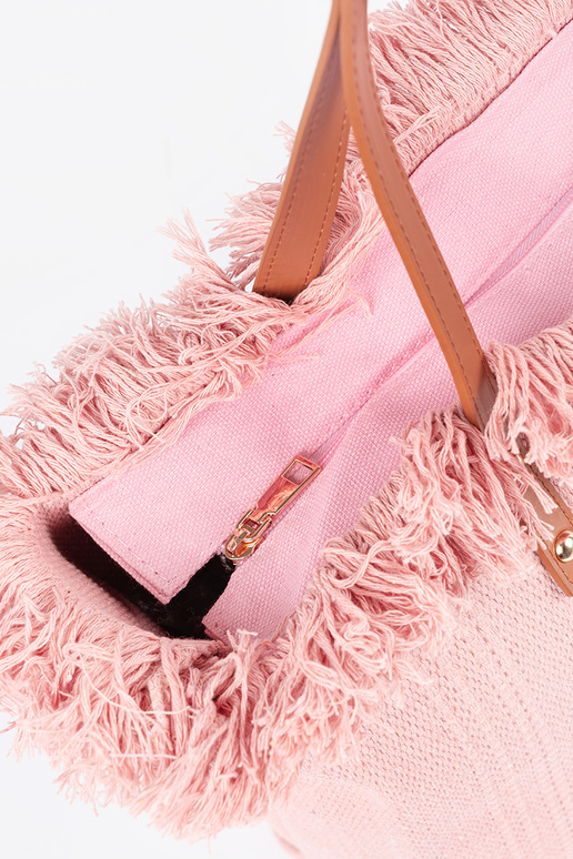 Rožinė paplūdimio rankinė