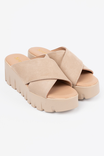 iš zomšos Šlepetės moterų... 2