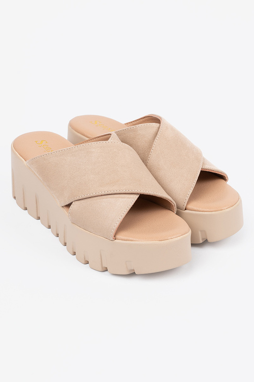 iš zomšos Šlepetės moterų ant...