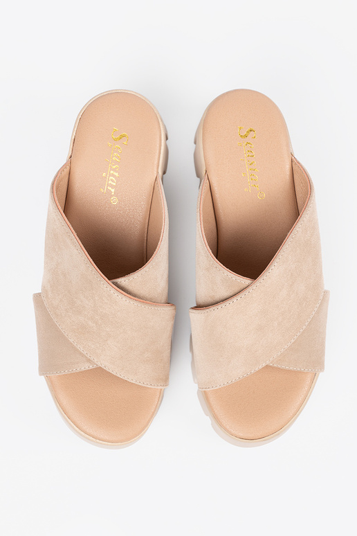 iš zomšos Šlepetės moterų ant...