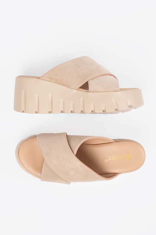 iš zomšos Šlepetės moterų ant...