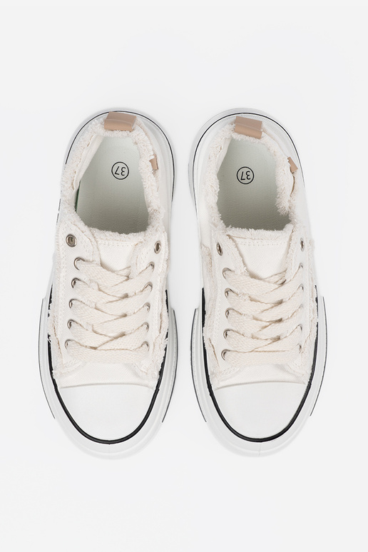 Baltos spalvos moteriški batai su...