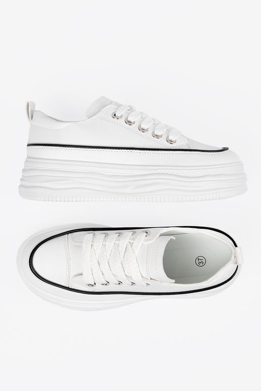 Baltos spalvos moteriški batai su...