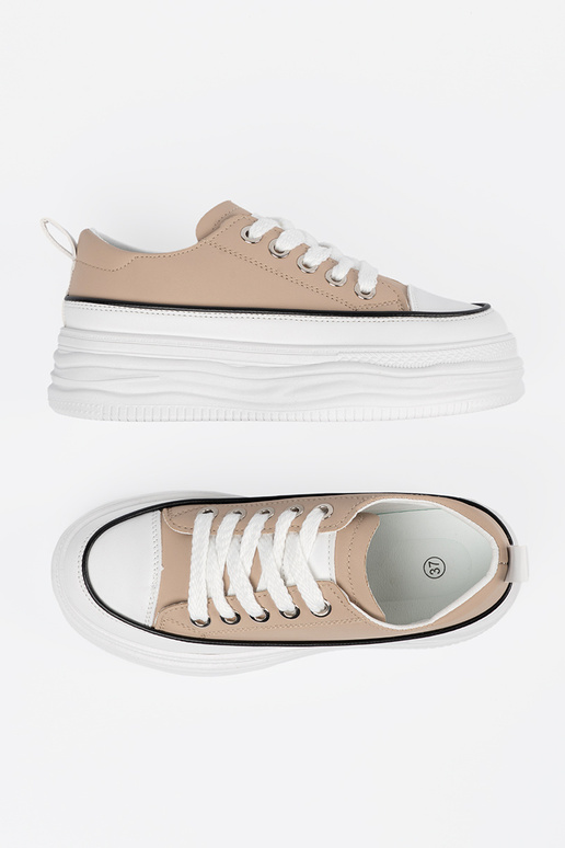 Smėlio spalvos sportiniai bateliai su...