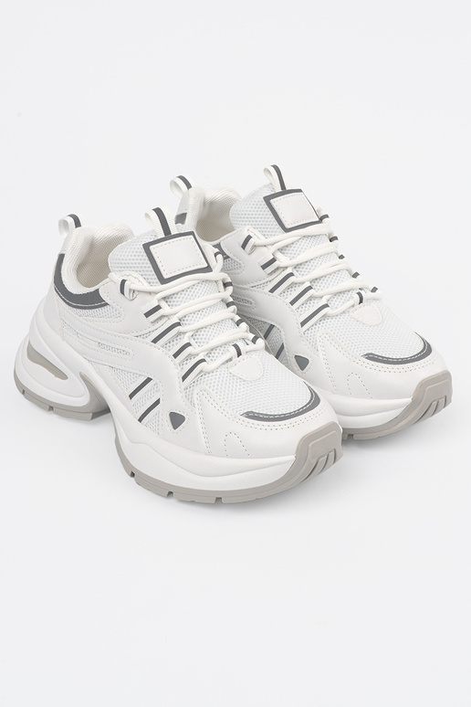 Baltos spalvos moteriški batai su...