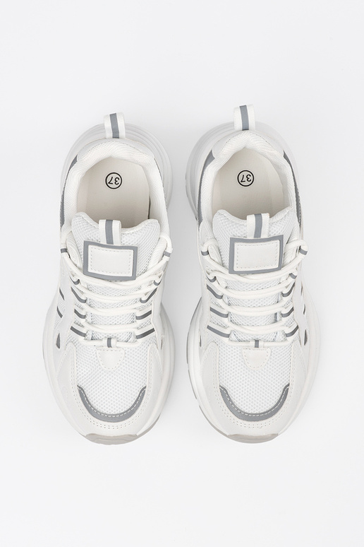 Baltos spalvos moteriški batai su...