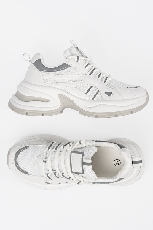 Baltos spalvos moteriški batai su...