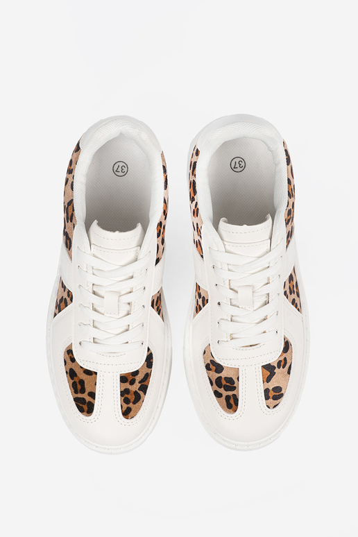 Balti sportiniai batai su leopardo... Balti sportiniai batai su leopardo...