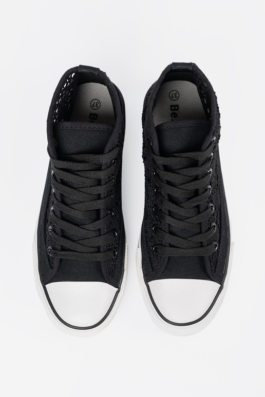 Juodos spalvos aukšti batai su...