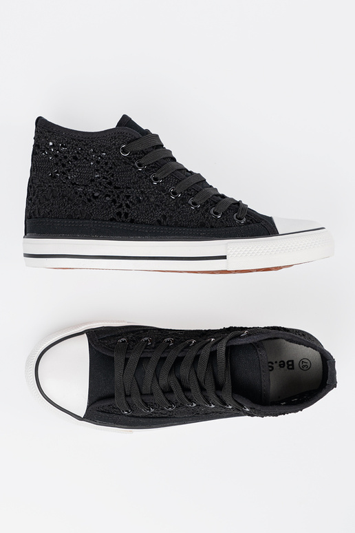 Juodos spalvos aukšti batai su...