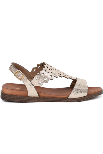 Aukso spalvos sandalai su...