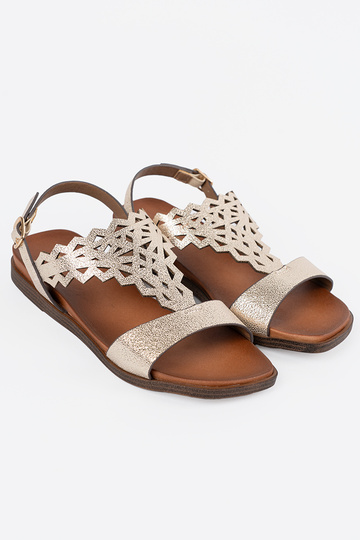 Aukso spalvos sandalai su... 2