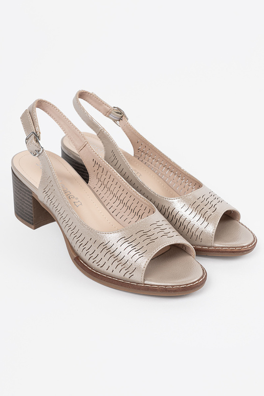 Auksinės spalvos moteriški bateliai...