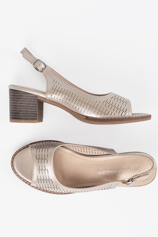 Auksinės spalvos moteriški bateliai...