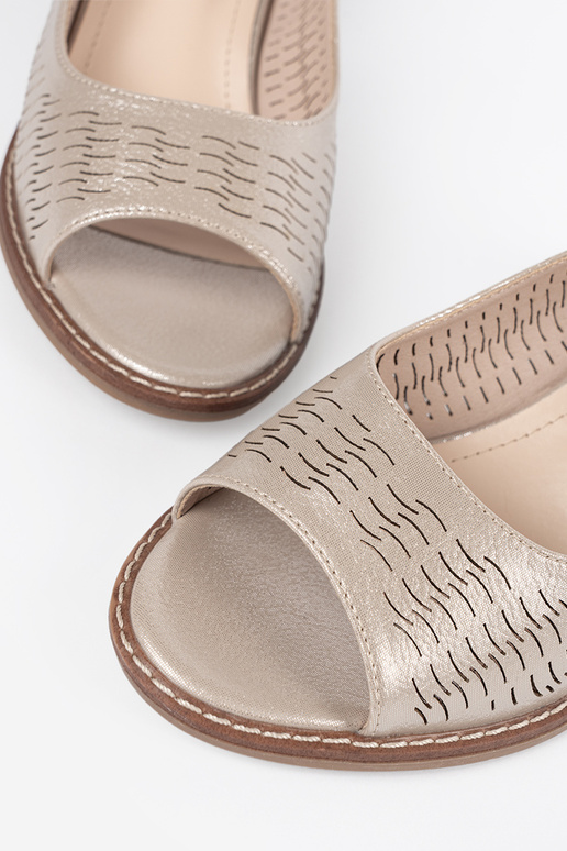 Auksinės spalvos moteriški bateliai...