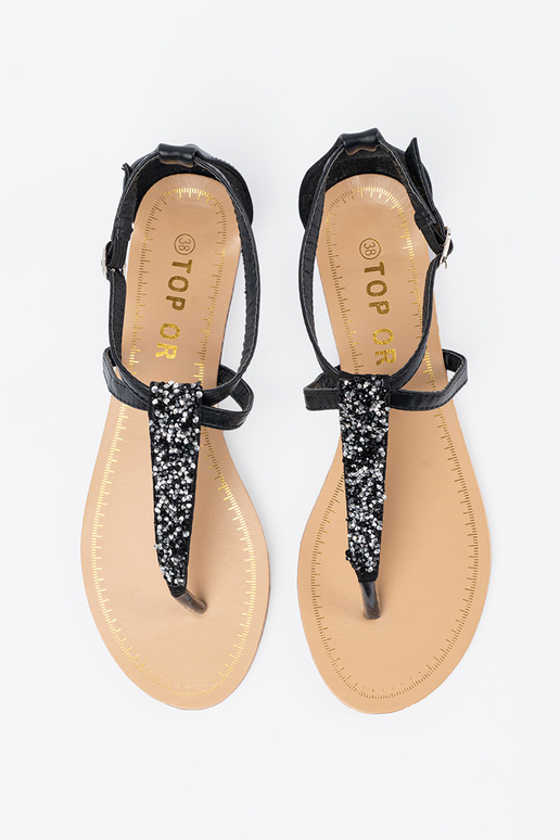 Lygiapadžiai juodos spalvos sandalai...