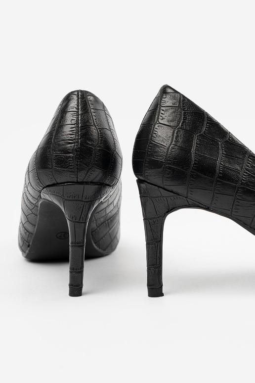 Juodos klasikinės lodičkės su raštu Juodos klasikinės lodičkės su raštu